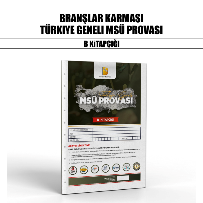 BRANŞLAR MSÜ PROVASI TÜRKİYE GENEL SNV B - 25-26